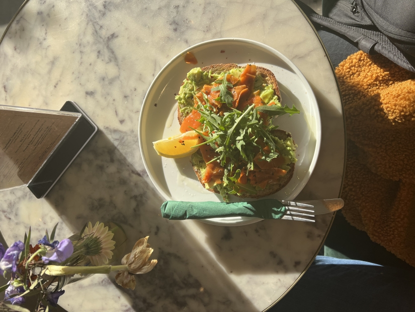 Zalmon, one of Todelli's favourite vegan alternatives, on sourdough toast with avocado 